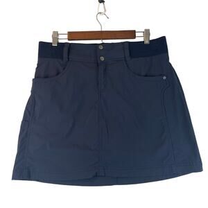 Title Nine Skort Navy With Mesh Liner Size 12 Zip Up Pockets